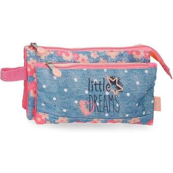 Estuche Enso Little Dreams Tres Compartimentos con Asa Lateral Rosa