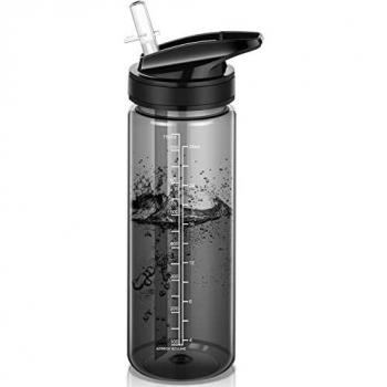 Niodora Botella de Agua, 750ml Botella de Agua Deportiva de Plastico, Botella Agua Reutilizable A Prueba de Fugas Sin BPA para Deporte, Gimnasio, Ciclismo, Senderismo