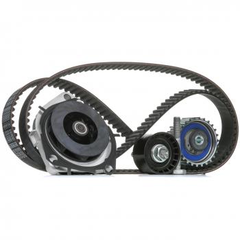 Bosch Bomba de agua + kit correa distribución para FIAT Punto, Bravo, Tipo, 500, Doblo, Linea, Idea, Aegea (Ref: 1 987 946 385)