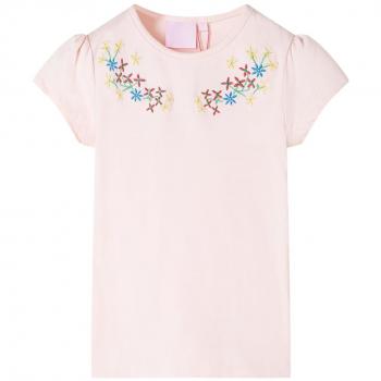 Camiseta infantil rosa suave 92