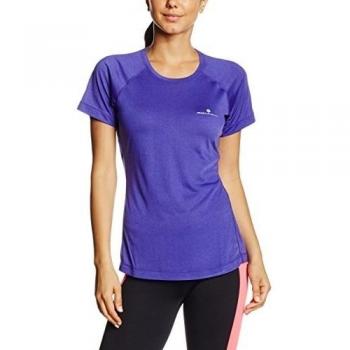 Ronhill mujeres traumaticas movimiento manga corta camiseta - Electric púrpura, tamaño 16