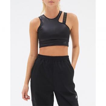 Top deportivo New Balance Q Speed Shape Shield Crop Negro