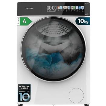 Lavadora Cecotec Bolero DressCode 10900 Autodosis Inverter 10KG Clase A, 1400RPM, Pantalla FullColor 10.3, Motor Inverter Plus, Vapor