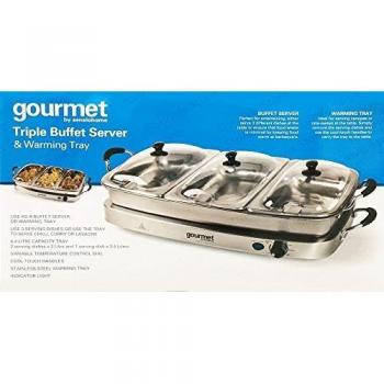 Gourmet by Sensiohome Triple 6.4LÃ‚Â Buffet Server with Warming Tray GBSTBS005 by MPL Sensiohome
