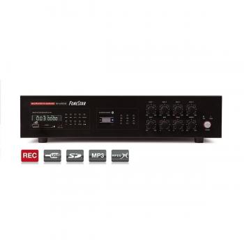AMPLIFICADOR FONESTAR MA-65RGUB 60W-RMS 100V/8-OHMS 24VCC/230VCA USB/SD/MP3/REC/MP3/BT