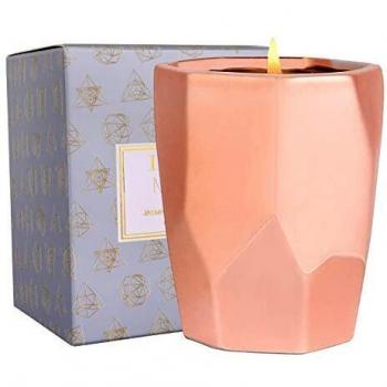 LA JOLIE MUSE Jasmine & Ylang Ylang Scented Candle, Aromatherapy Candle Gift, 80 Hours Long Burning, Ceramic Jar Candle, 285g