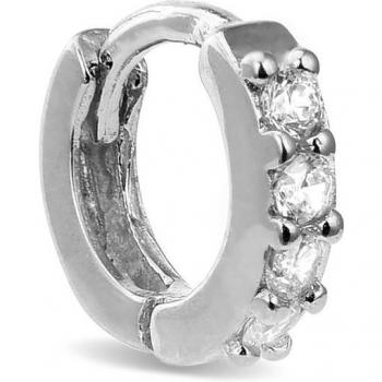 Pendientes Ansung Personalizable de Plata de Rodio