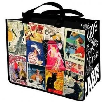 Bolsa de la compra reutilizable, estilo, francés diseño de casino de París