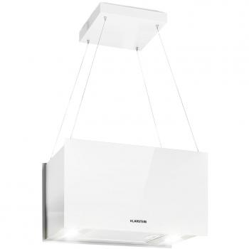 Campana Extractora de Isla Klarstein Kronleuchter L 60 cm, Recirculación 590 m³/h, Táctil, LED, Blanca
