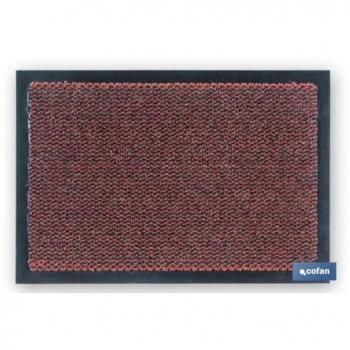 Felpudo Antideslizante Interior Polipropileno 40x60cm Rojo