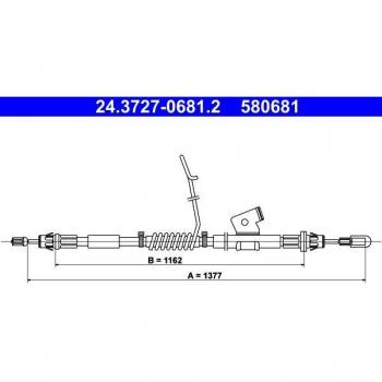Cable de freno de estacionamiento ATE 24.3727-0681.2