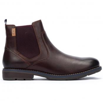 Pikolinos bota de piel york M2M-N8318 para hombre - Botas de hombre de piel con elásticos laterales y forro de pelo