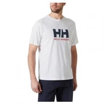 Camiseta Helly Hansen Logo 2.0 manga corta blanca para hombre - S