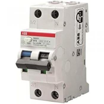 ABB 2-Pole Circuit Breaker and Residual Current Device, 6A, 30mA Sensitivity, 6kA Breaking Capacity, DIN Rail Mounting