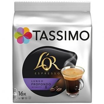 TASSIMO L'Or Café Lungo Profondo - 5 paquetes de 16 cápsulas: Total 80 unidades