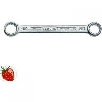 GEDORE Llave de doble anillo, Ancho de llave 27+32 mm, Recta, Plana, Fina, De doce cantos, Perfil UD, Llave, 4 27x32