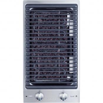 Miele CS1312BG Placa Modular Grill, 29 cm, 1 Zona de Cocción, Control por Mandos Rotativos, Eléctrico, Acabado en Acero Inoxidable