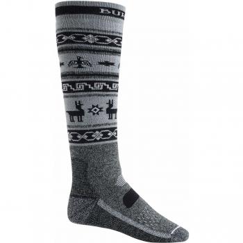 Burton Performance Midweight Calcetines De Snowboard, Hombre, Black Heather, S