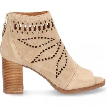Alpe - Sandalias de tacón de mujer de piel baby silk con suela antideslizante y cierre de cremallera