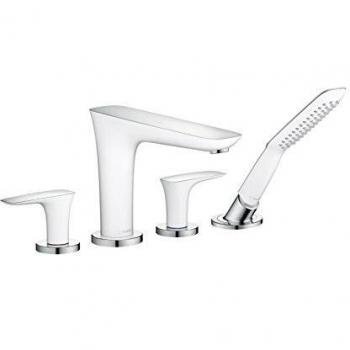Hansgrohe 15446000 PuraVida Grifo de 4 Agujeros para Borde de bañera, Cromo
