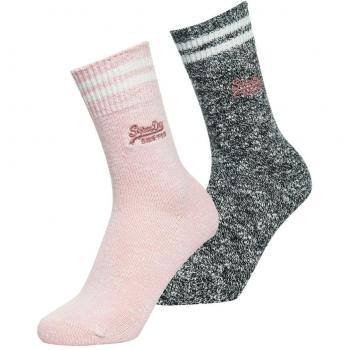 Superdry - Calcetines - para mujer Mono/Blush Pink Talla única