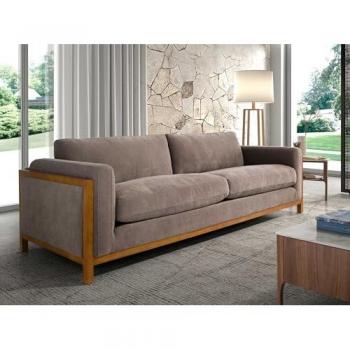 Sofá 3 Plazas Moderno en Tela Marrón - 260 x 92 x 88 cm - Elegante y Resistente
