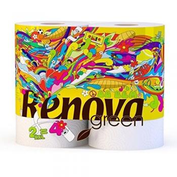Renova Rollos de Cocina Blancos Ecológicos - 2 Rollos
