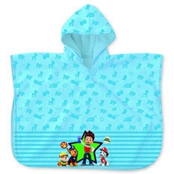 Gabel Paw Patrol Poncho de Rizo, 100% algodón, Azul Claro
