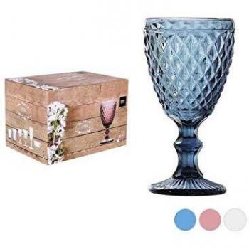 Set de 6 Copas de Vino Sidari en Cristal Morado de 350 cc