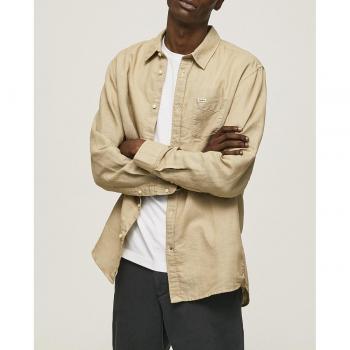 Camisa Pepe Jeans Parker Long - Hombre - 55% Lino 45% Algodón - Regular lisa