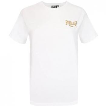 Camiseta Deportiva de Manga Corta para Mujer Everlast Shawnee W2 Blanca y Dorada XS