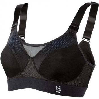 Thuasne Power Up Adjustable Support Sports Bra - Black, Breathable Fabric, Easy On
