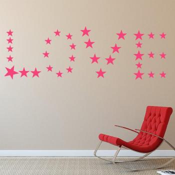 Fdit Etiqueta de Pared de PVC Extraíble Pegatina de Pared de Estrellas DIY Etiqueta de Pared de Arte Vinilo Calcomanía Decoración para Sala Hogar