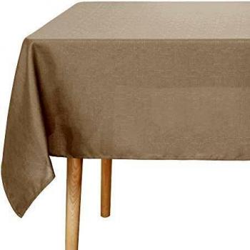 UMI. by Amazon Manteles de Mesa Rectangular de Tela de Cocina Comedor 140 x 200 cm Caqui