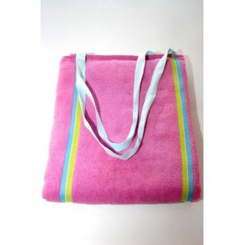 Toalla de playa con asa – Toallas de fiesta lisas, tamaño 70 cm x 140 cm