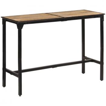 Mesa de bar de madera maciza de mango rugoso 150x55x107 cm Marrón