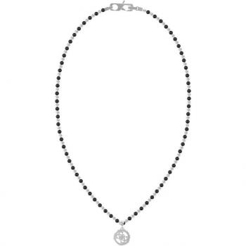Collar Log-in Guess de acero plateado JUMN03036JWSTBKT-U