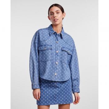 Camisa vaquera estampada de mujer Pieces