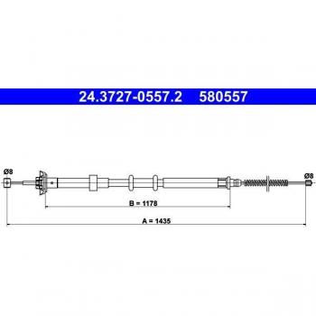 Cable de freno de mano ATE 24.3727-0557.2