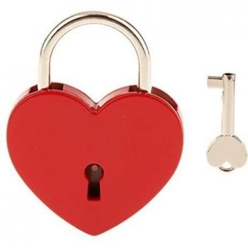 Candado Armario Bloqueo Cerradura Seguridad Equipaje Viaje Forma De Corazón L - Rojo