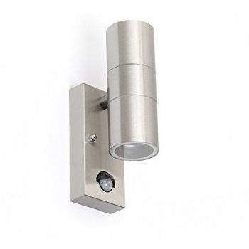 Aplique exterior de acero IP44 con sensor de movimiento - DUO