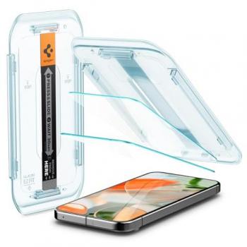 Protector de Pantalla de Vidrio Templado Spigen Glas.tR EZ Fit para Google Pixel 9/9 Pro - Pack de 2, Transparente, Alta Definición, Dureza 9H