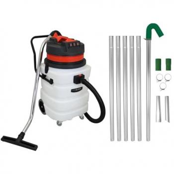 Aspirador Húmedo y Seco 90L con Kit de Postes para Canalones 1,2-7,2m | Motor 3000W | Función Húmedo/Seco | Boquillas Inter