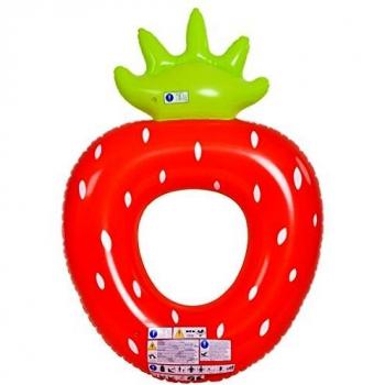 JILONG-150968 Flotador Fresa Jumbo, 185 X 130 Cm, Multicolor, 16.2 x 18 x 15.4
