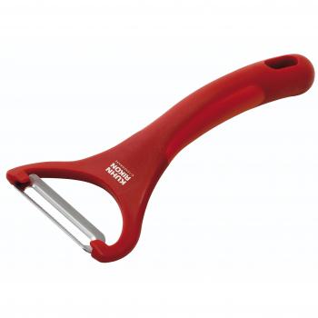 Kuhn Rikon Of Switzerland Piraña Pelador, Acero Inoxidable, Rojo
