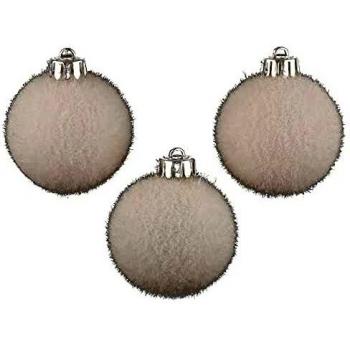 Bolas de Navidad blancas 60 mm x 3