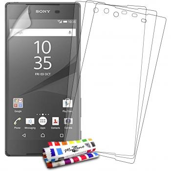 3 Protecciones de Pantalla transparentes para SONY XPERIA Z5 UltraClear Originales de MUZZANO de Calidad PREMIUM - Tratamiento Anti-rayado, Anti-rastro y Anti-polvo + De regalo 1 ESTILETE + 1 PAÑO MUZZANO