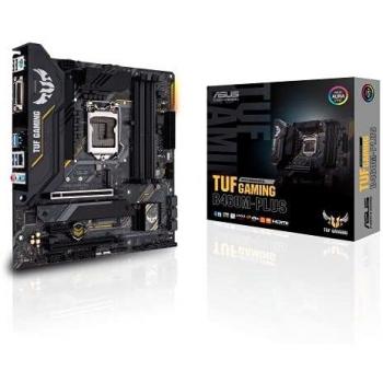 ASUS TUF Gaming B460M-PLUS - Placa Base Gaming mATX Intel de 10a Gen LGA 1200 con VRM de 8 Fases, Dual M.2, DDR4, LAN 1Gb, HDMI, DP, DVI, USB 3.2 Gen 2 e iluminación RGB Aura Sync