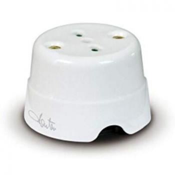 Presa Eléctrica Bipolar en Cerámica Blanca 2P+T 10/16A Fanton 84010