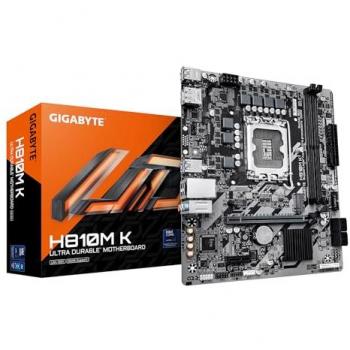 Placa base Gigabyte H810M K - mATX, LGA 1851, DDR5 hasta 6400 MHz, 1x M.2 PCIe 4.0, VRM 3+1+2 fases